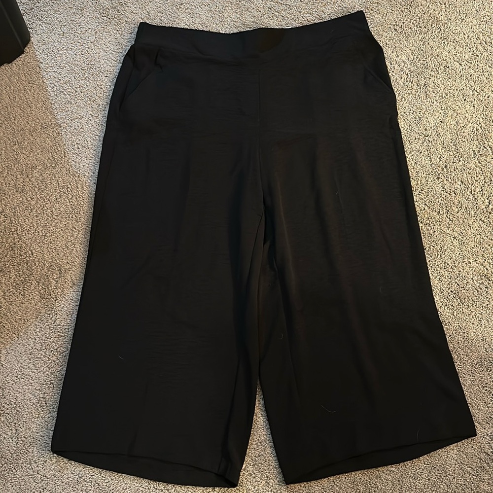 Nine West Palazzo pants 1X black 24” inseam